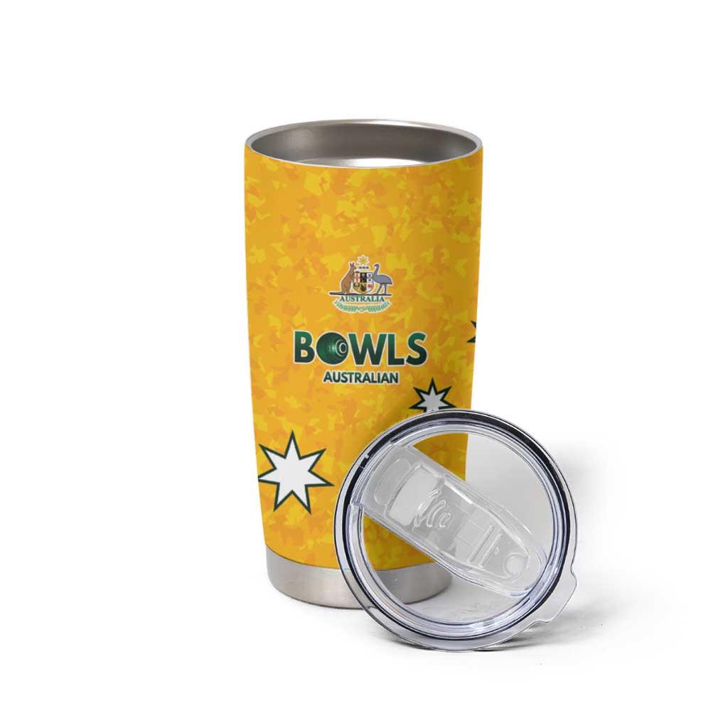 Australian Lawn Bowls Custom Tumbler Cup Aussie Minimalist Style - Aussie Hoodie