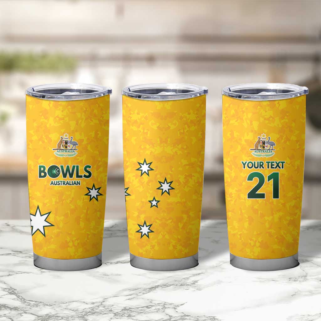 Australian Lawn Bowls Custom Tumbler Cup Aussie Minimalist Style - Aussie Hoodie