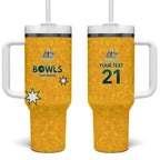 Australian Lawn Bowls Custom Tumbler With Handle Aussie Minimalist Style - Aussie Hoodie