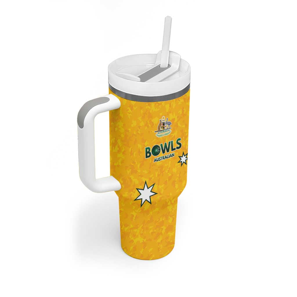 Australian Lawn Bowls Custom Tumbler With Handle Aussie Minimalist Style - Aussie Hoodie