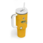 Australian Lawn Bowls Custom Tumbler With Handle Aussie Minimalist Style - Aussie Hoodie