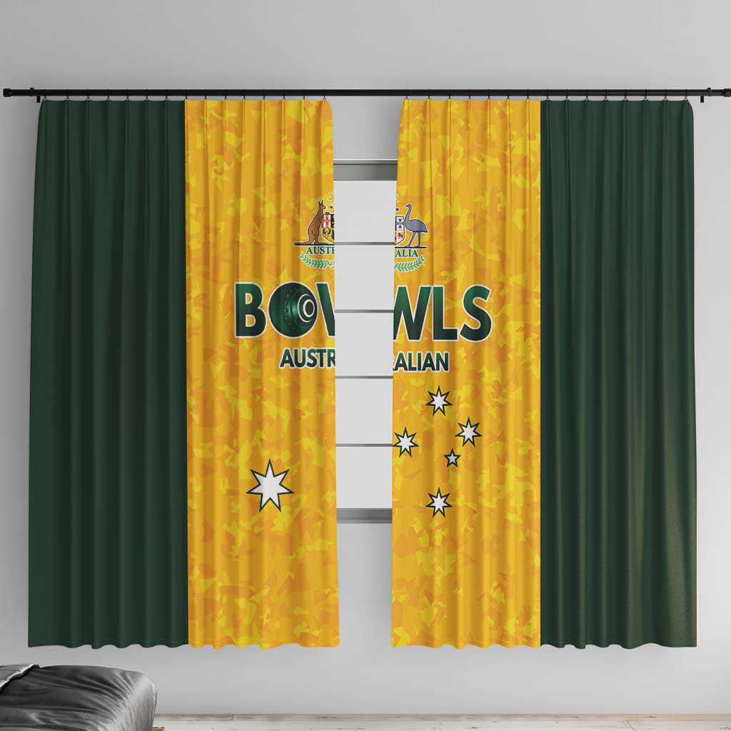 Australian Lawn Bowls Window Curtain Aussie Minimalist Style - Aussie Hoodie