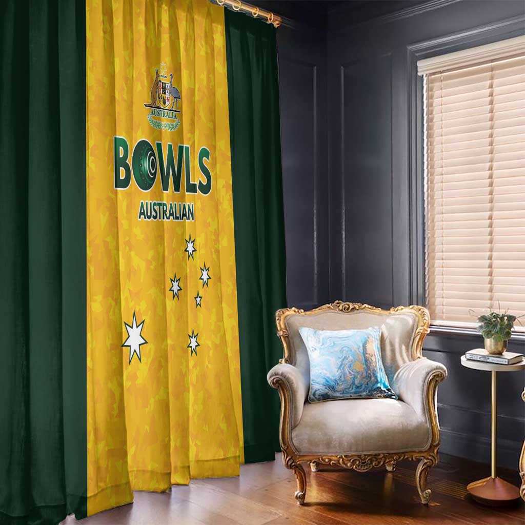 Australian Lawn Bowls Window Curtain Aussie Minimalist Style - Aussie Hoodie