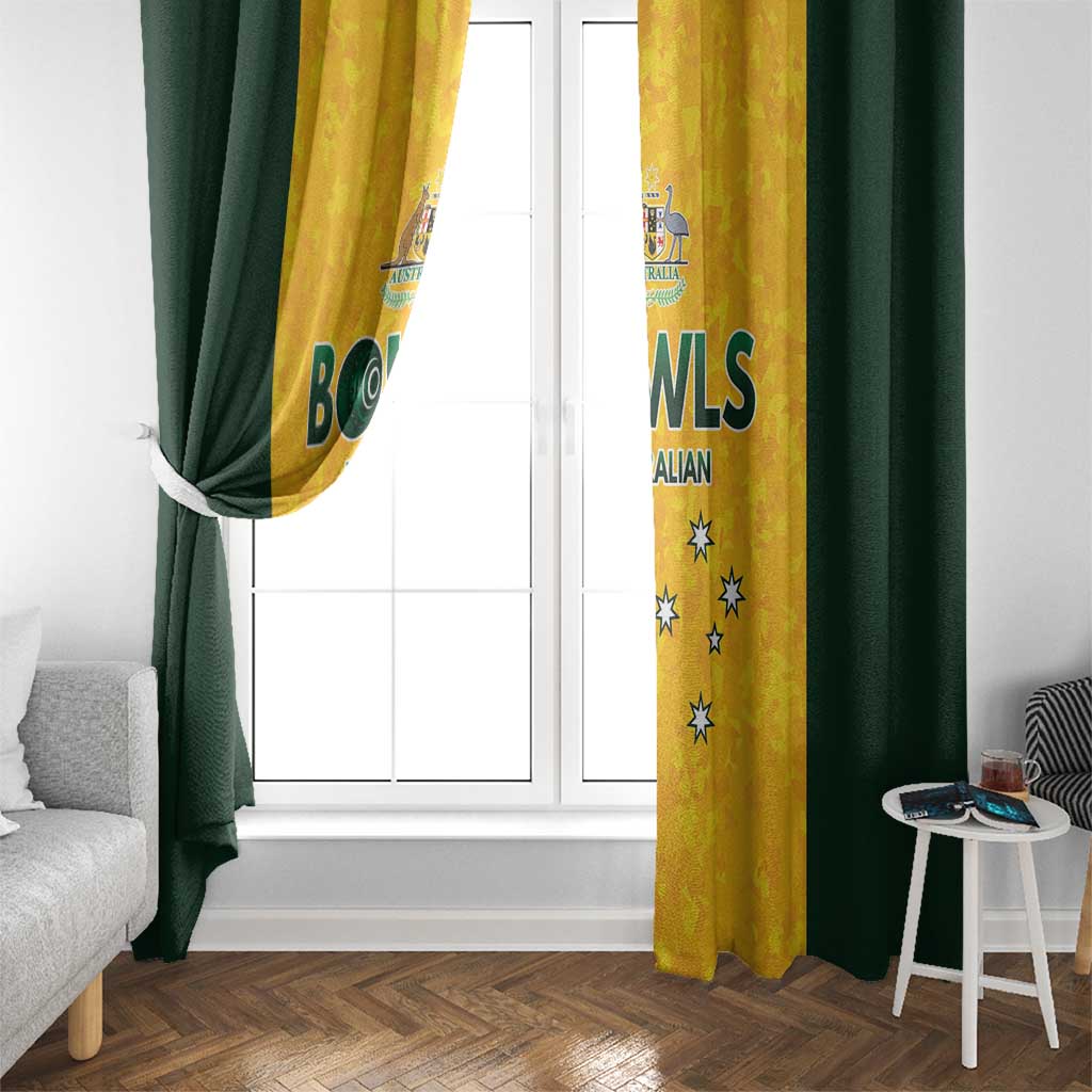 Australian Lawn Bowls Window Curtain Aussie Minimalist Style - Aussie Hoodie