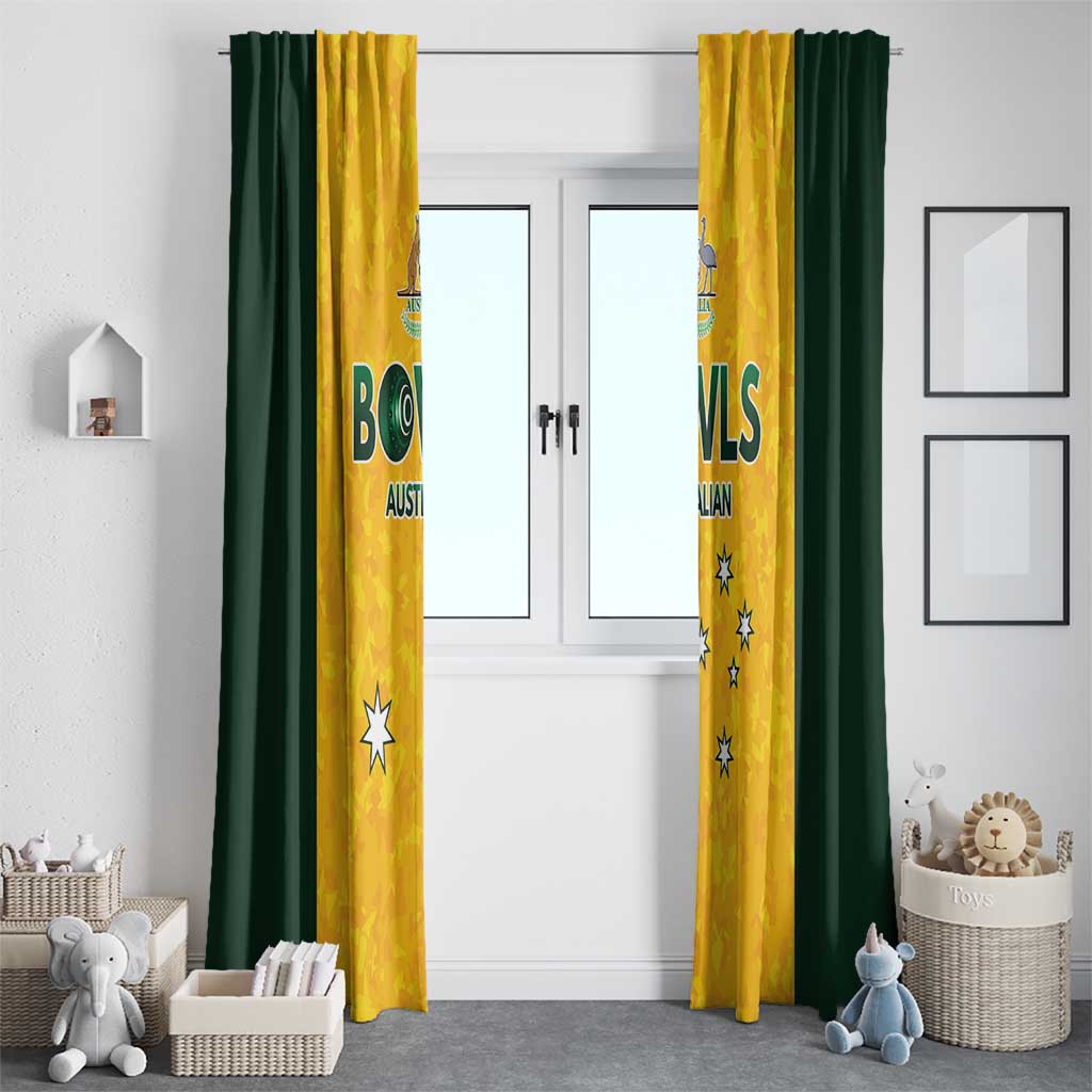 Australian Lawn Bowls Window Curtain Aussie Minimalist Style - Aussie Hoodie