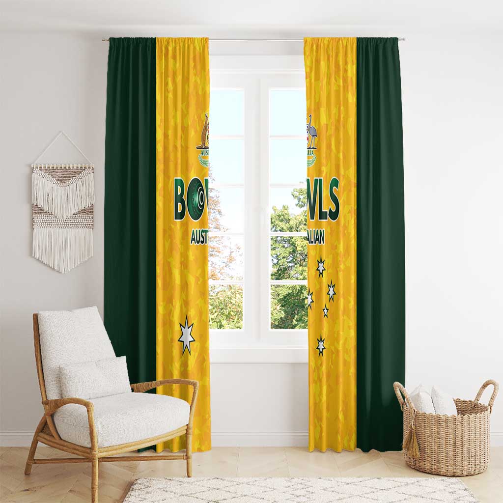 Australian Lawn Bowls Window Curtain Aussie Minimalist Style - Aussie Hoodie