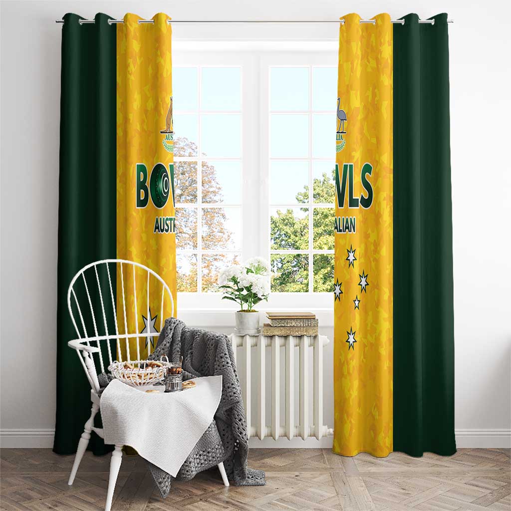 Australian Lawn Bowls Window Curtain Aussie Minimalist Style - Aussie Hoodie