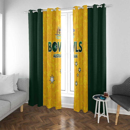 Australian Lawn Bowls Window Curtain Aussie Minimalist Style - Aussie Hoodie