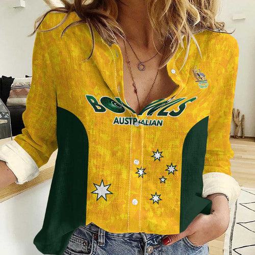Australian Lawn Bowls Custom Women Casual Shirt Aussie Minimalist Style - Aussie Hoodie