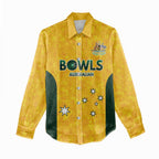 Australian Lawn Bowls Custom Women Casual Shirt Aussie Minimalist Style - Aussie Hoodie