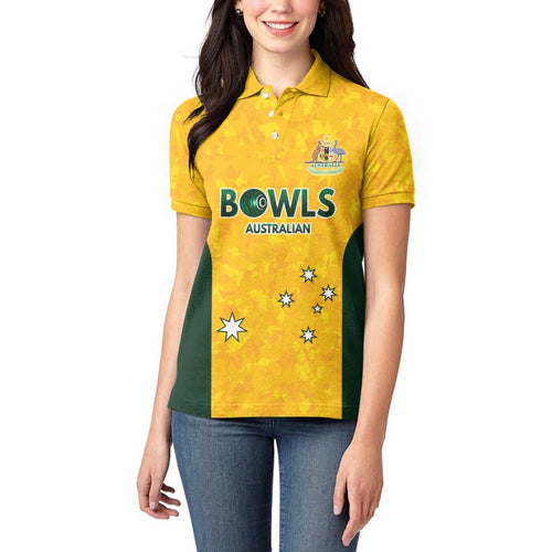 Australian Lawn Bowls Custom Women Polo Shirt Aussie Minimalist Style - Aussie Hoodie