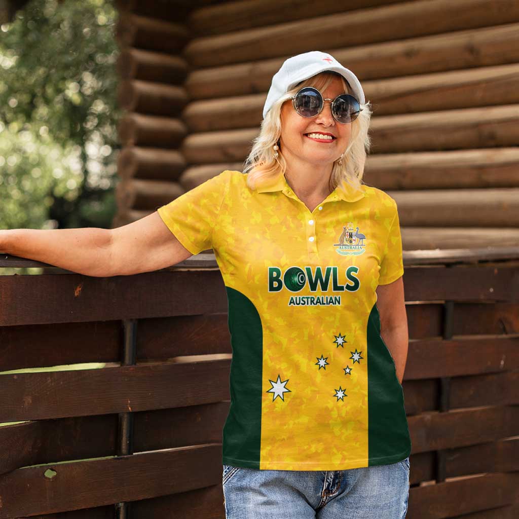Australian Lawn Bowls Custom Women Polo Shirt Aussie Minimalist Style - Aussie Hoodie