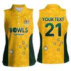 Australian Lawn Bowls Custom Women Sleeveless Polo Shirt Aussie Minimalist Style - Aussie Hoodie