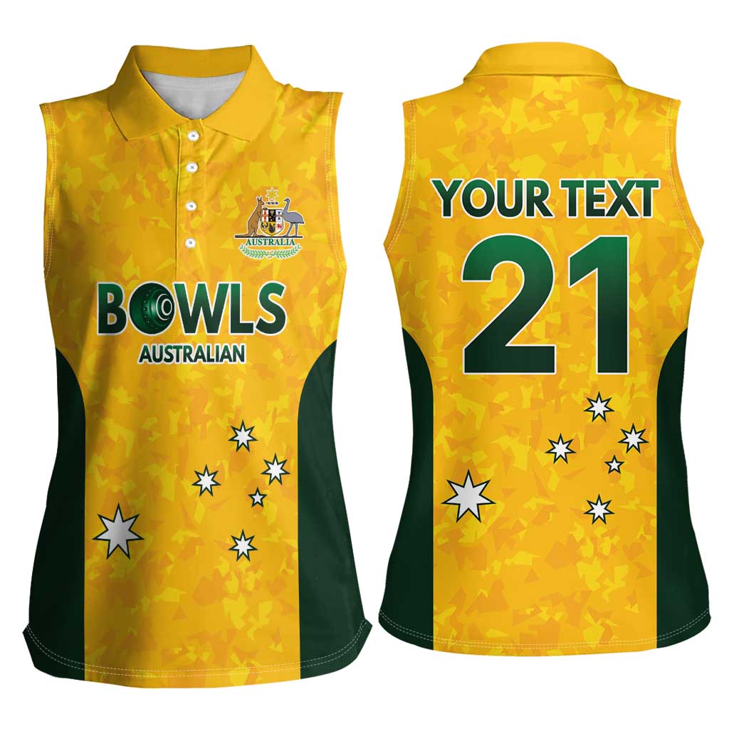 Australian Lawn Bowls Custom Women Sleeveless Polo Shirt Aussie Minimalist Style - Aussie Hoodie