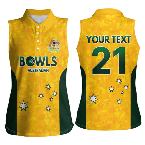 Australian Lawn Bowls Custom Women Sleeveless Polo Shirt Aussie Minimalist Style - Aussie Hoodie