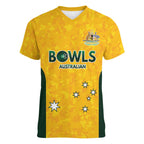 Australian Lawn Bowls Custom Women V-Neck T-Shirt Aussie Minimalist Style - Aussie Hoodie