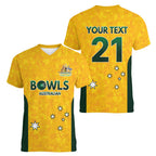Australian Lawn Bowls Custom Women V-Neck T-Shirt Aussie Minimalist Style - Aussie Hoodie