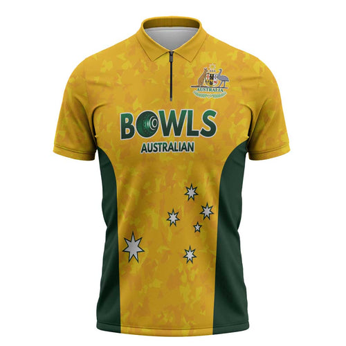 Australian Lawn Bowls Custom Zipper Polo Shirt Aussie Minimalist Style - Aussie Hoodie