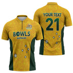 Australian Lawn Bowls Custom Zipper Polo Shirt Aussie Minimalist Style - Aussie Hoodie