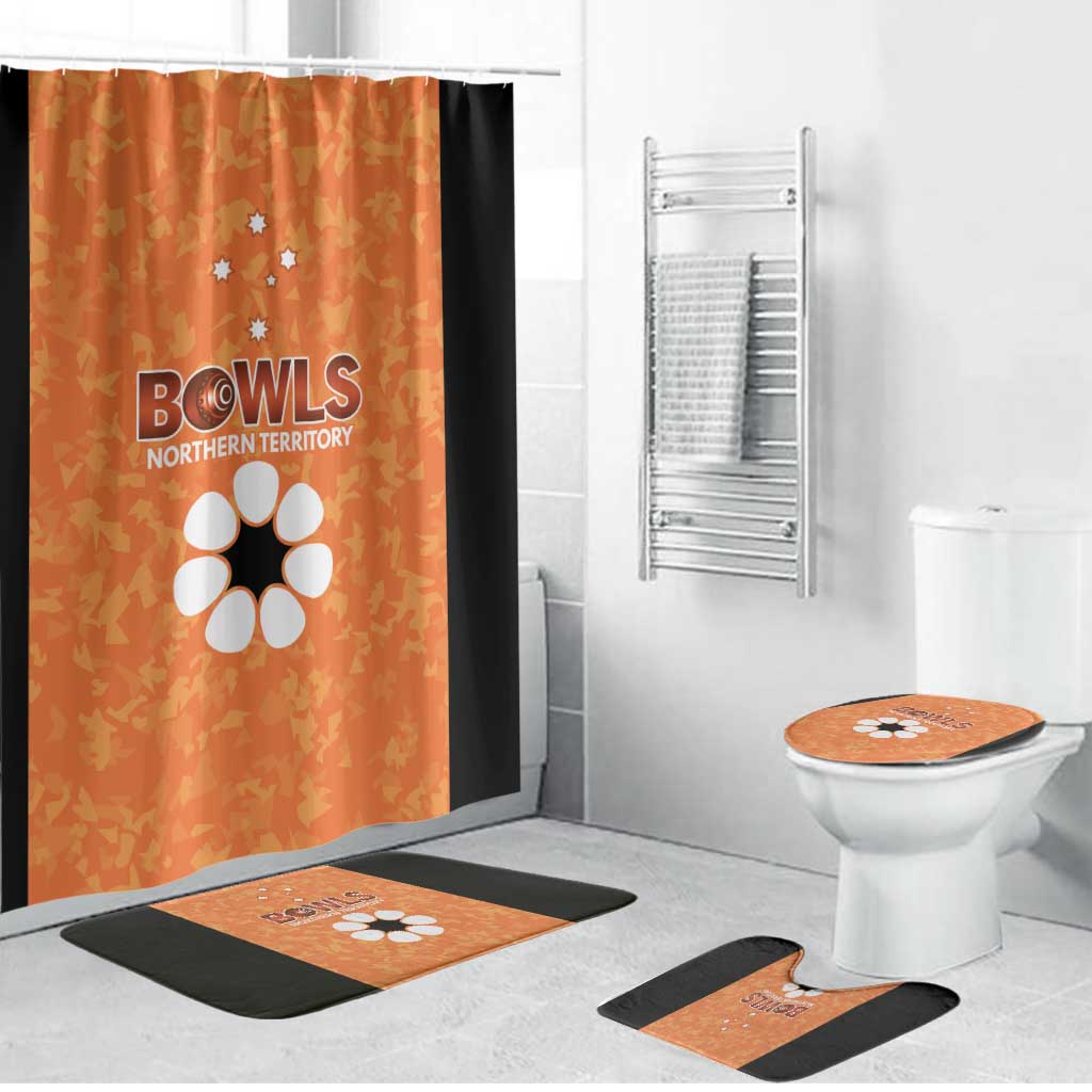 Australian Northern Territory Lawn Bowls Bathroom Set Aussie Minimalist Style - Aussie Hoodie
