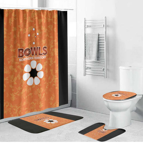 Australian Northern Territory Lawn Bowls Bathroom Set Aussie Minimalist Style - Aussie Hoodie