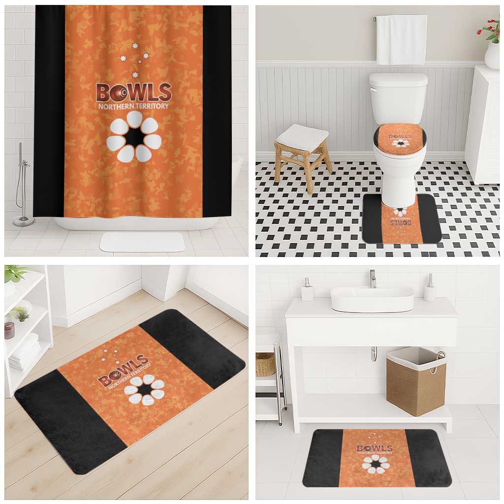 Australian Northern Territory Lawn Bowls Bathroom Set Aussie Minimalist Style - Aussie Hoodie