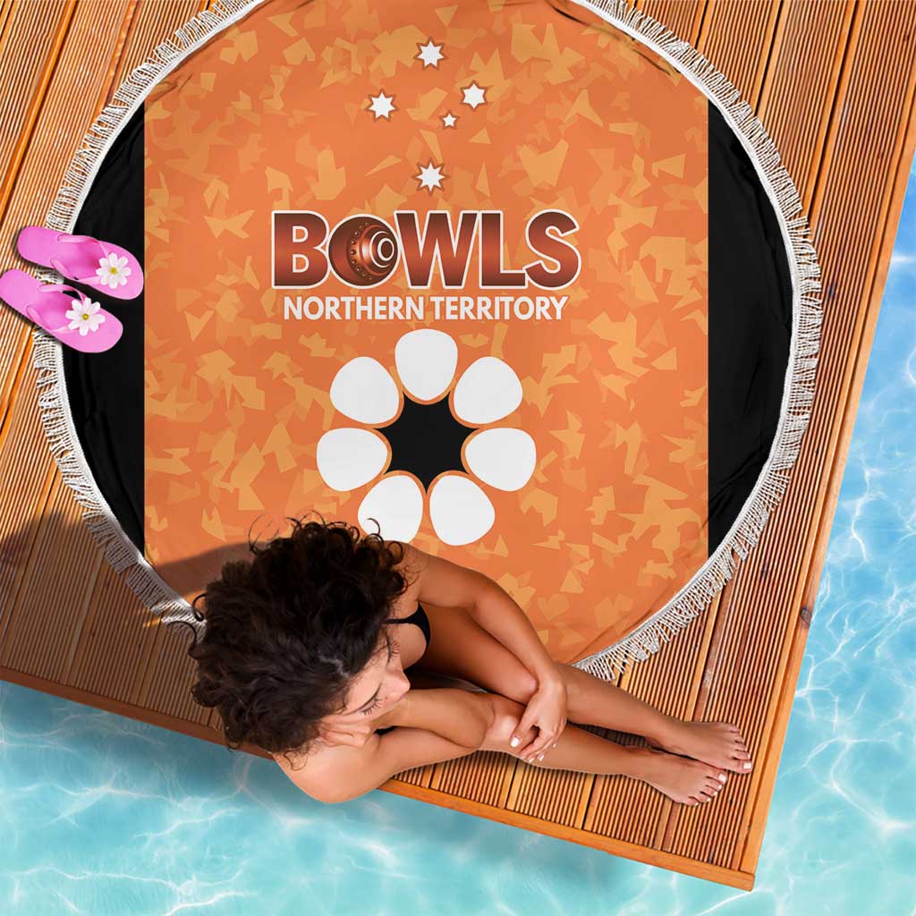 Australian Northern Territory Lawn Bowls Beach Blanket Aussie Minimalist Style - Aussie Hoodie
