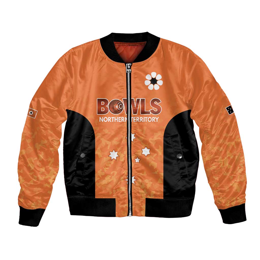 Australian Northern Territory Lawn Bowls Custom Bomber Jacket Aussie Minimalist Style - Aussie Hoodie