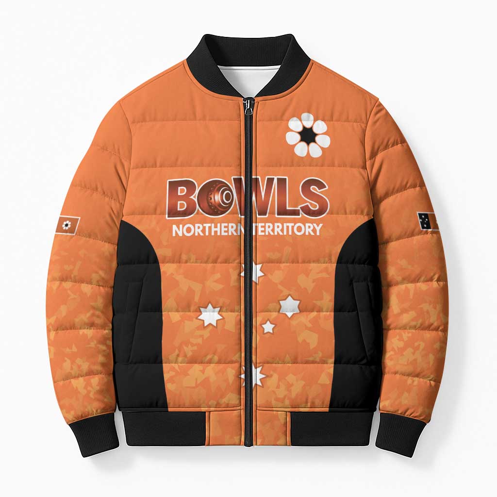 Australian Northern Territory Lawn Bowls Custom Bomber Puffer Jacket Aussie Minimalist Style - Aussie Hoodie