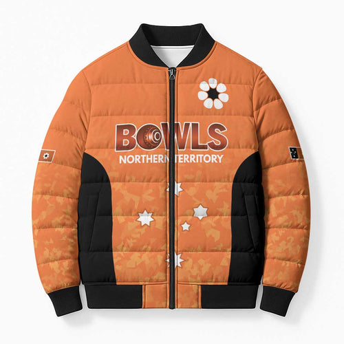 Australian Northern Territory Lawn Bowls Custom Bomber Puffer Jacket Aussie Minimalist Style - Aussie Hoodie