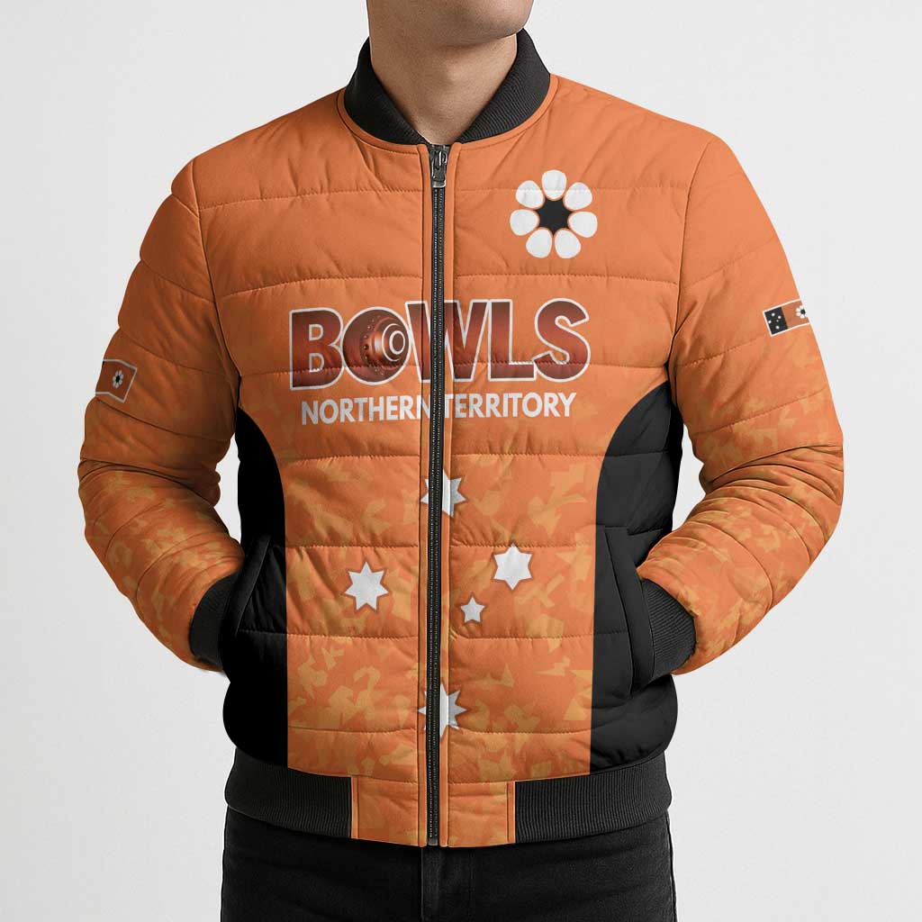 Australian Northern Territory Lawn Bowls Custom Bomber Puffer Jacket Aussie Minimalist Style - Aussie Hoodie