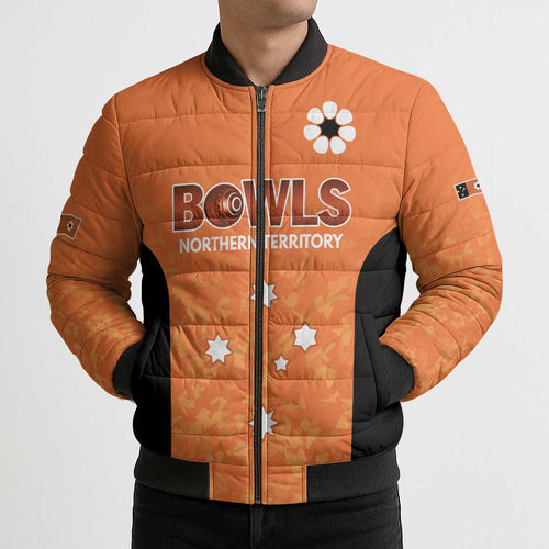 Australian Northern Territory Lawn Bowls Custom Bomber Puffer Jacket Aussie Minimalist Style - Aussie Hoodie
