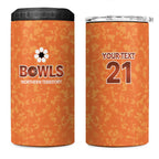 Australian Northern Territory Lawn Bowls Custom 4 in 1 Can Cooler Tumbler Aussie Minimalist Style - Aussie Hoodie