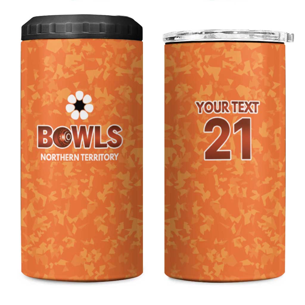 Australian Northern Territory Lawn Bowls Custom 4 in 1 Can Cooler Tumbler Aussie Minimalist Style - Aussie Hoodie