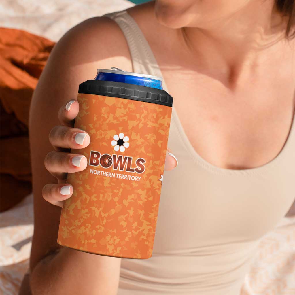 Australian Northern Territory Lawn Bowls Custom 4 in 1 Can Cooler Tumbler Aussie Minimalist Style - Aussie Hoodie