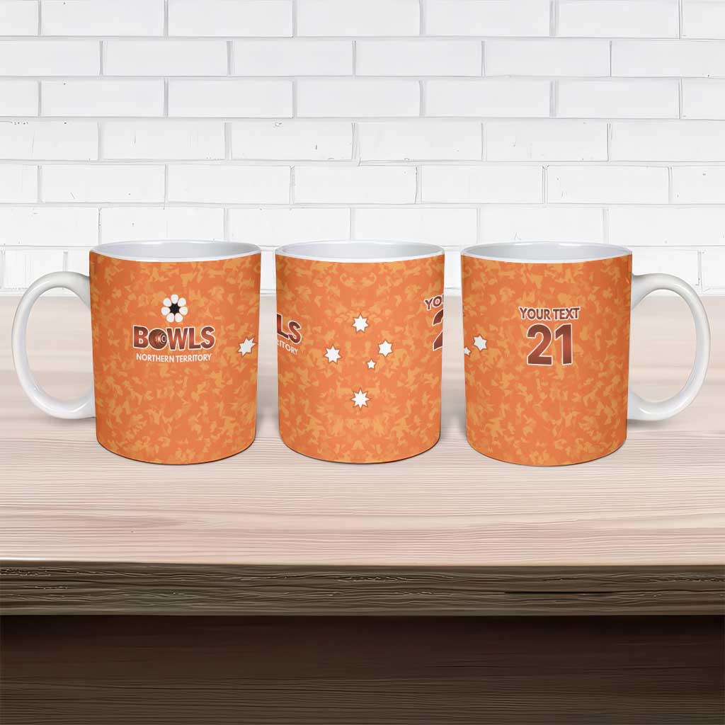Australian Northern Territory Lawn Bowls Custom Ceramic Mug Aussie Minimalist Style - Aussie Hoodie