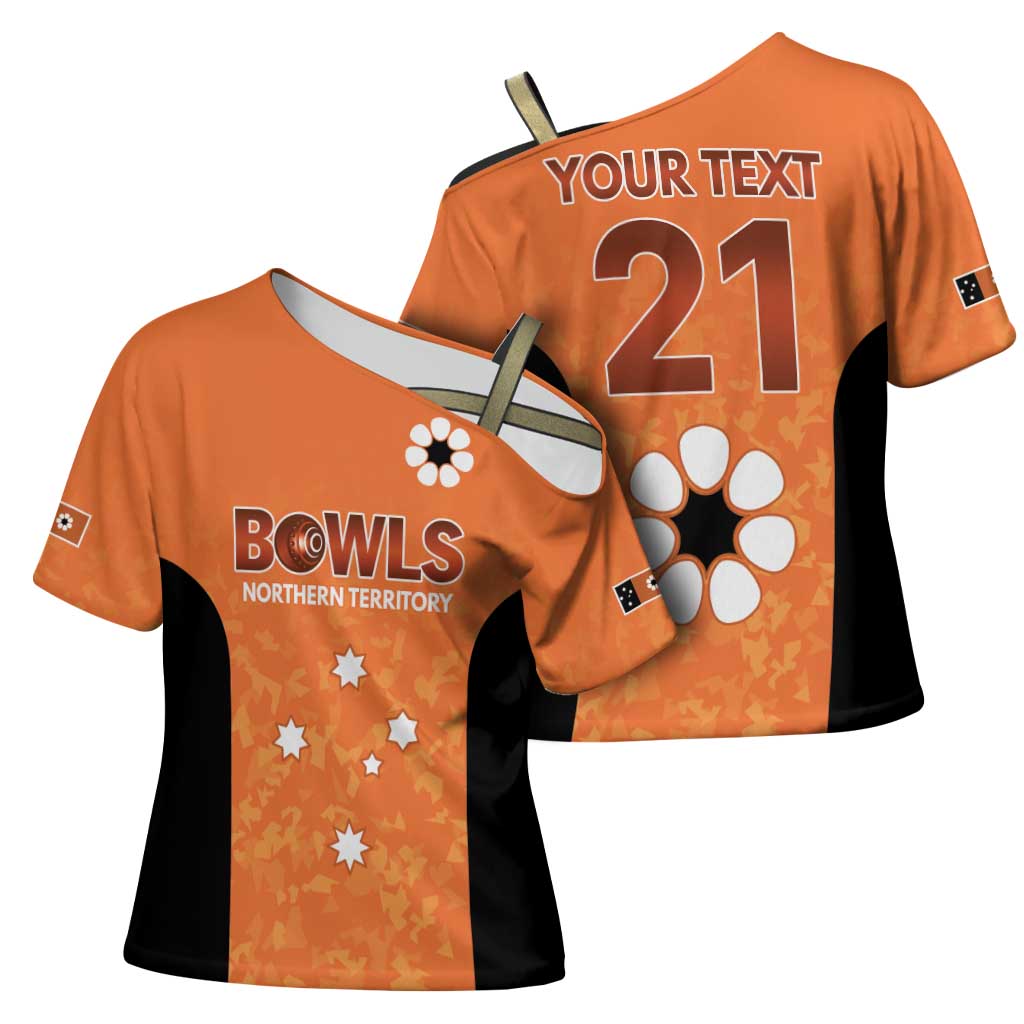 Australian Northern Territory Lawn Bowls Custom Cross Shoulder Shirt Aussie Minimalist Style - Aussie Hoodie