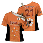 Australian Northern Territory Lawn Bowls Custom Cross Shoulder Shirt Aussie Minimalist Style - Aussie Hoodie