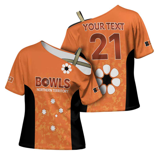 Australian Northern Territory Lawn Bowls Custom Cross Shoulder Shirt Aussie Minimalist Style - Aussie Hoodie