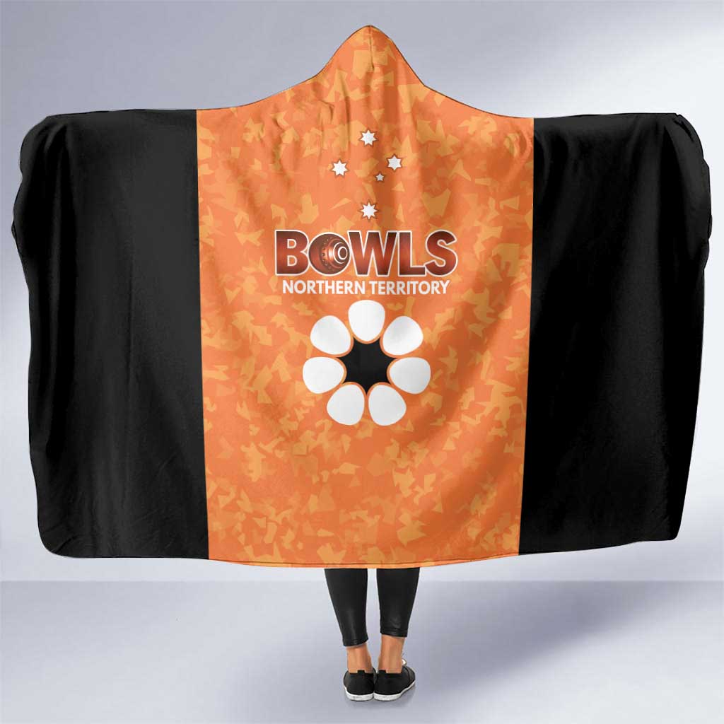 Australian Northern Territory Lawn Bowls Hooded Blanket Aussie Minimalist Style - Aussie Hoodie