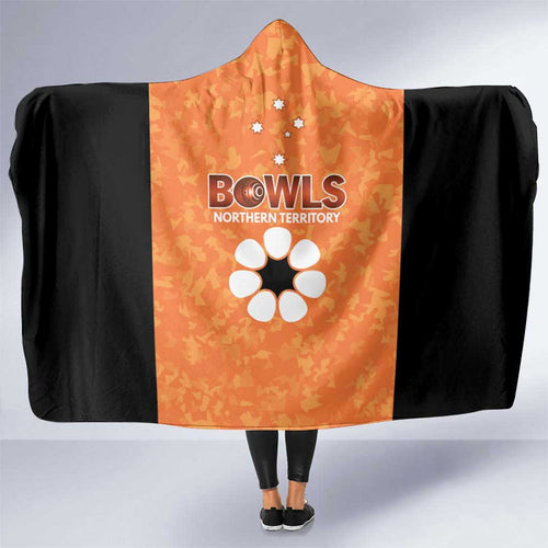 Australian Northern Territory Lawn Bowls Hooded Blanket Aussie Minimalist Style - Aussie Hoodie