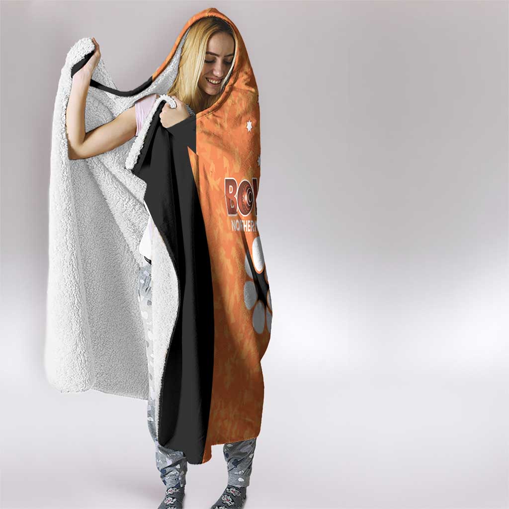 Australian Northern Territory Lawn Bowls Hooded Blanket Aussie Minimalist Style - Aussie Hoodie