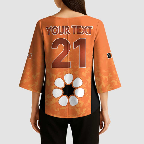 Australian Northern Territory Lawn Bowls Custom Kimono Sleeve Blouse Aussie Minimalist Style - Aussie Hoodie