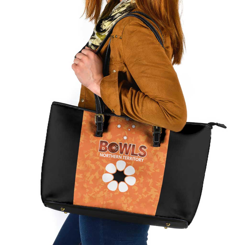 Australian Northern Territory Lawn Bowls Leather Tote Bag Aussie Minimalist Style - Aussie Hoodie
