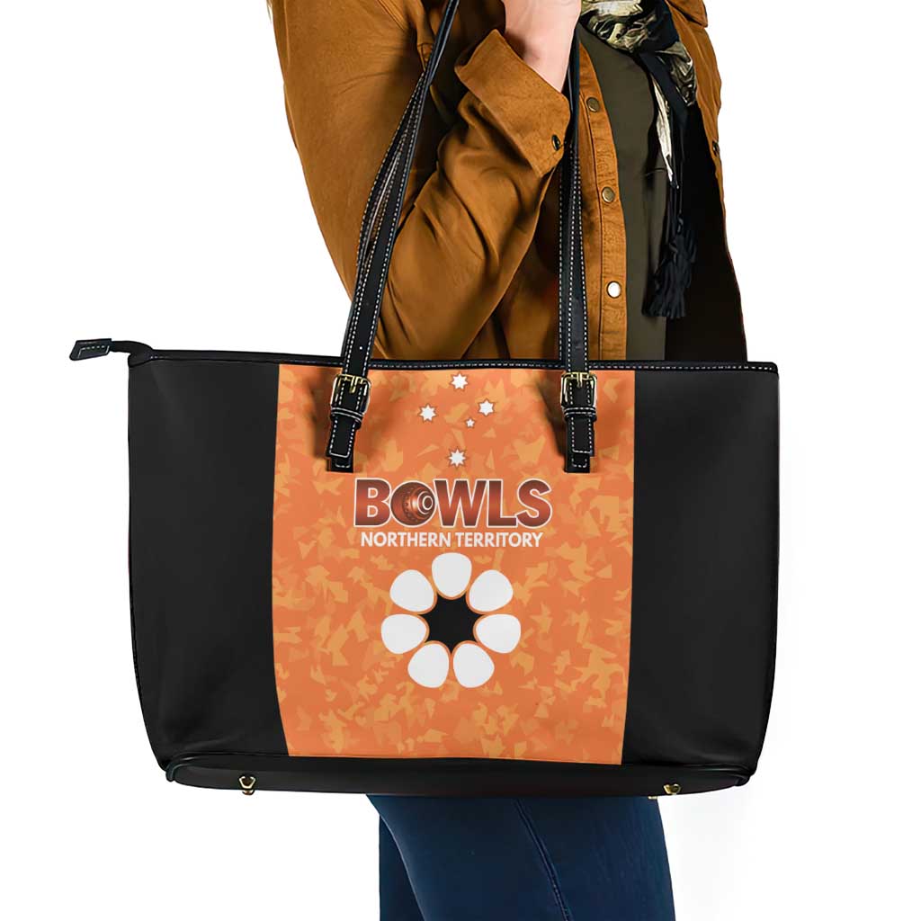 Australian Northern Territory Lawn Bowls Leather Tote Bag Aussie Minimalist Style - Aussie Hoodie