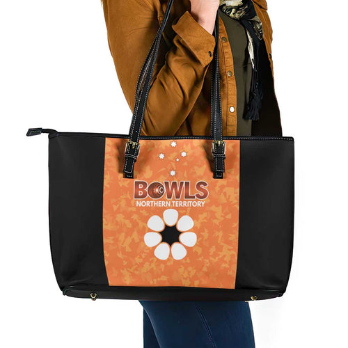 Australian Northern Territory Lawn Bowls Leather Tote Bag Aussie Minimalist Style - Aussie Hoodie