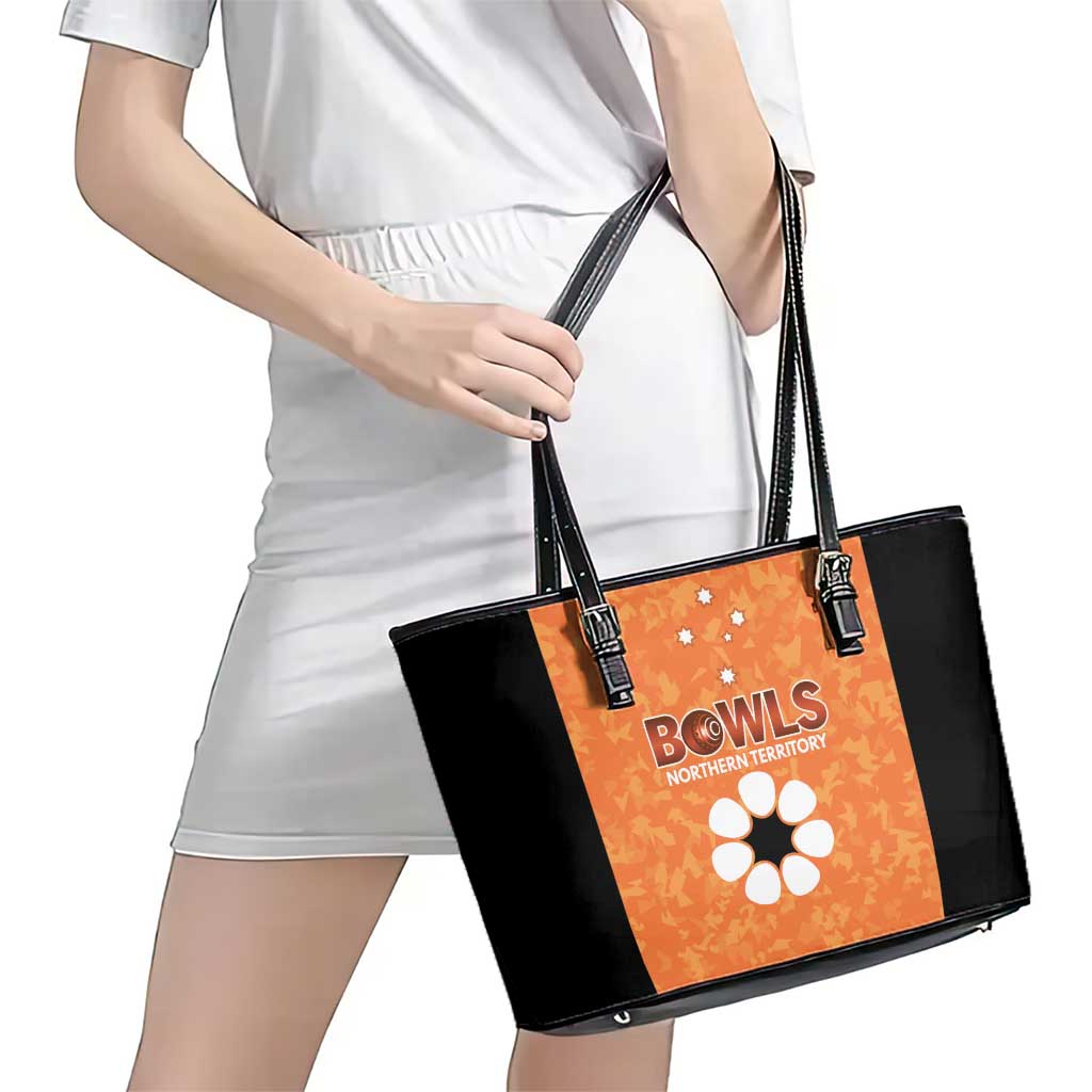 Australian Northern Territory Lawn Bowls Leather Tote Bag Aussie Minimalist Style - Aussie Hoodie