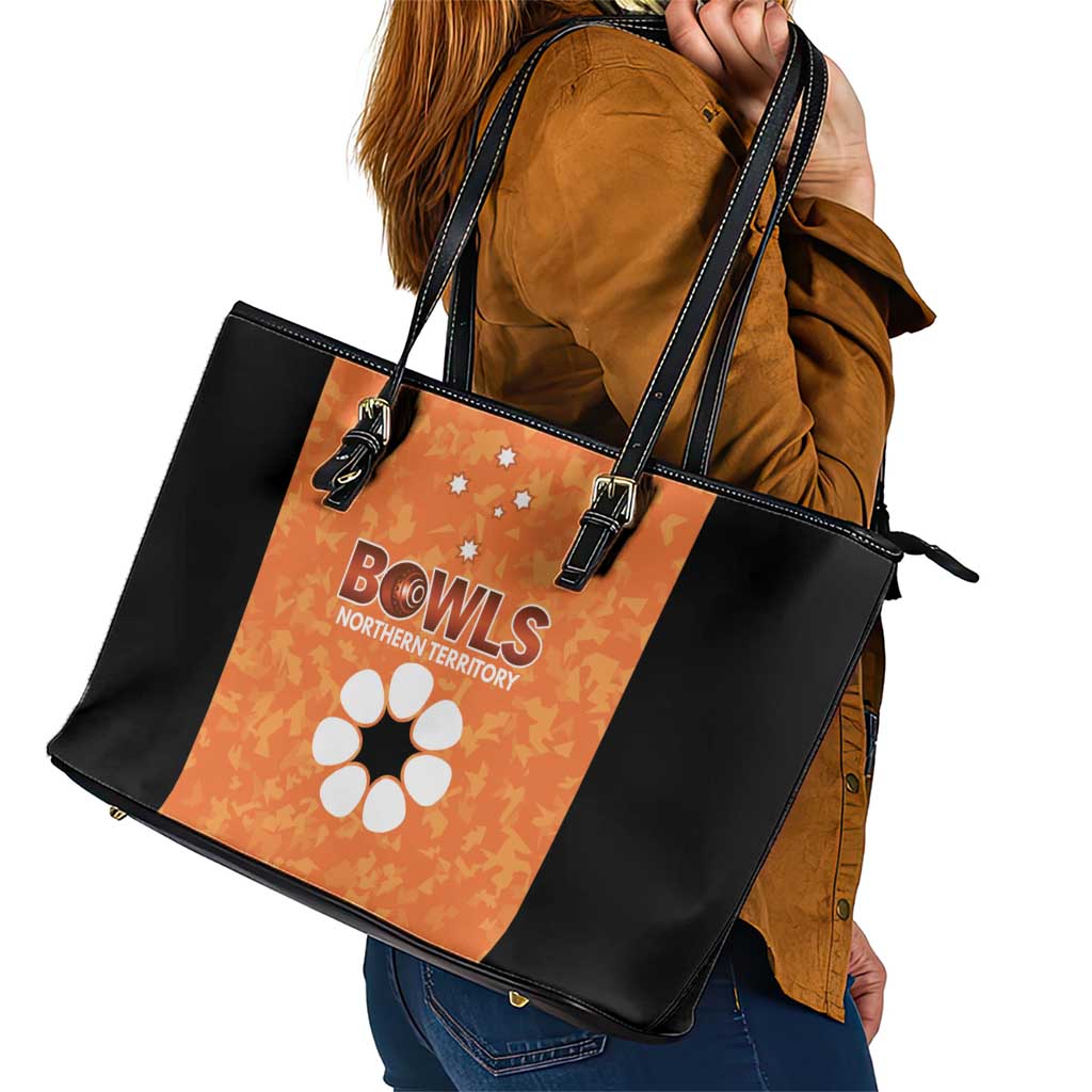Australian Northern Territory Lawn Bowls Leather Tote Bag Aussie Minimalist Style - Aussie Hoodie