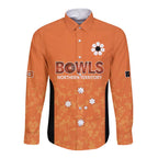 Australian Northern Territory Lawn Bowls Custom Long Sleeve Button Shirt Aussie Minimalist Style - Aussie Hoodie