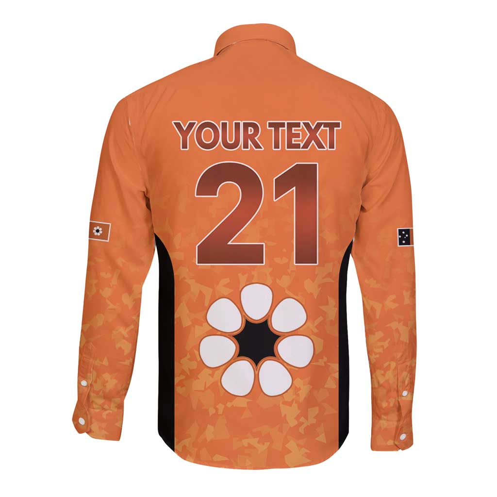 Australian Northern Territory Lawn Bowls Custom Long Sleeve Button Shirt Aussie Minimalist Style - Aussie Hoodie